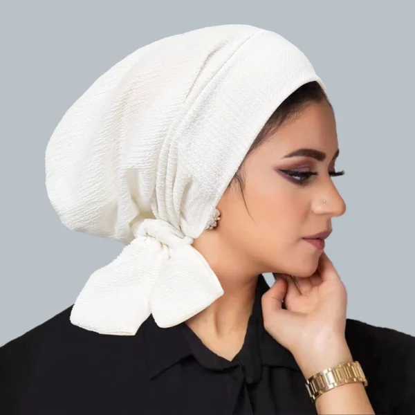 Bandeau femme turban blanche